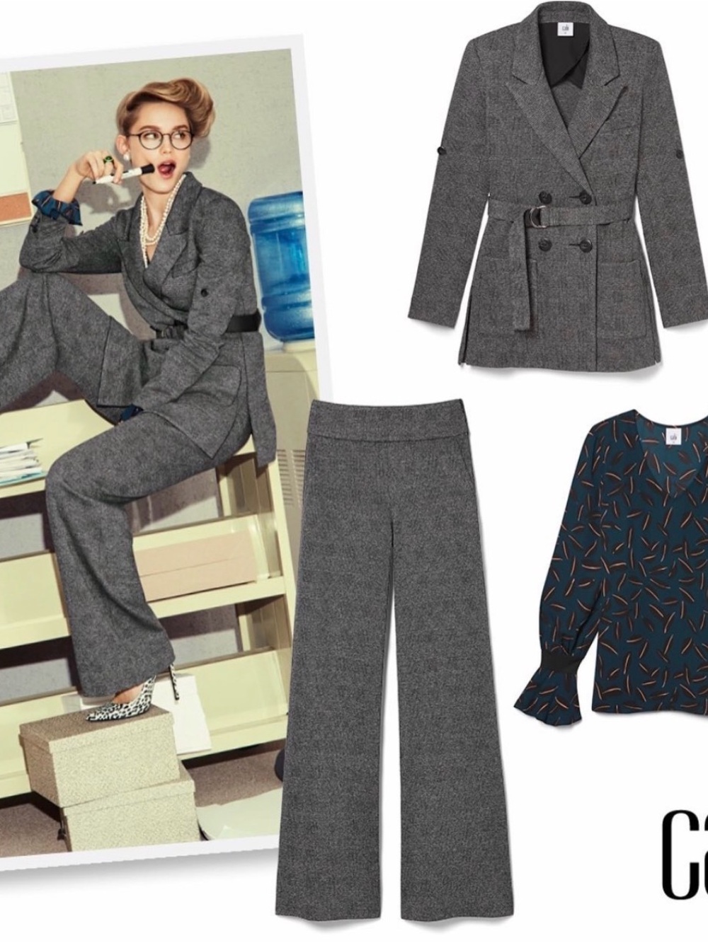CAbi Bond Trousers, Gray, Size 8 - Picture 3 of 6